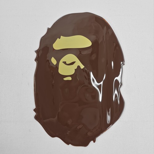 Bathing ape pvc pouch brown - a,